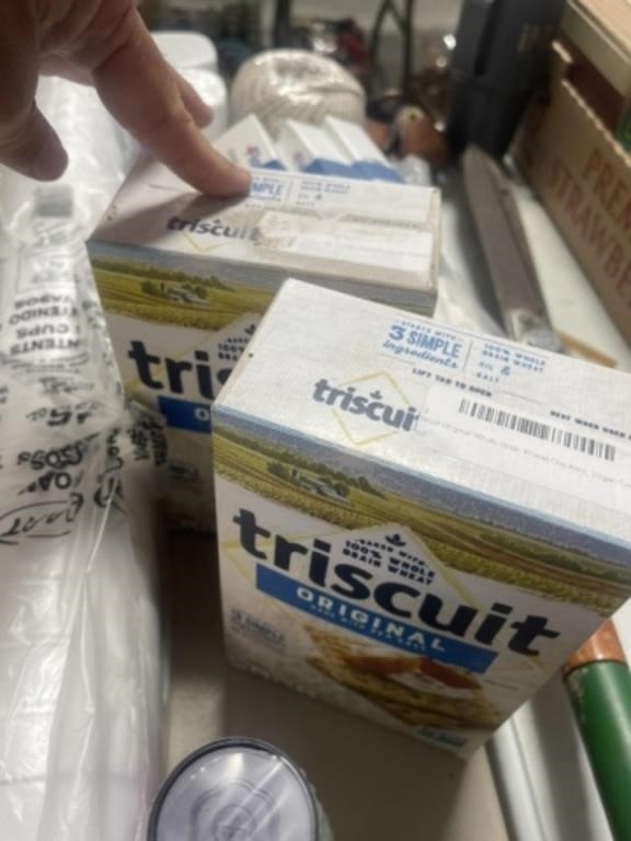 2 BOXES OF TRISCUIT CRACKERS