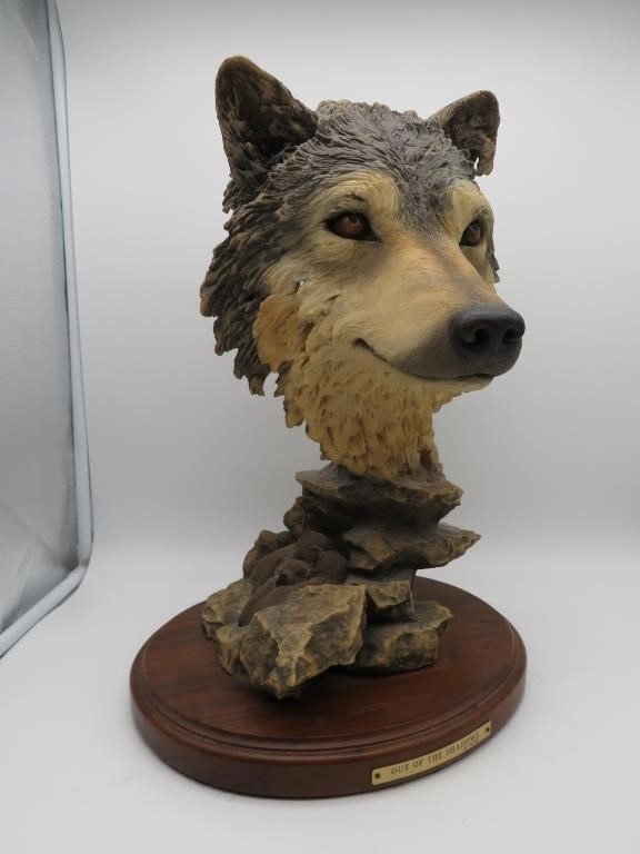 18x12 Wolf Head Statue - AP #15/100