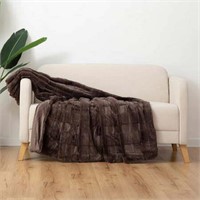 Berkshire Faux Fur Blanket, 60x70, Brown