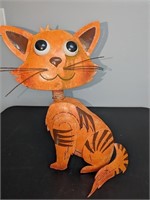 Bobble Head Orange Cat Metal