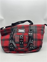 Hurley Red Tartan Plaid Tote / Handbag