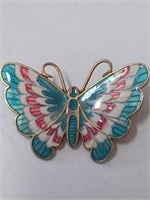 Vtg. Closienne Butterfly Brooch