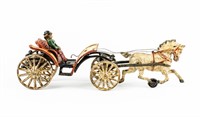 Cast Iron Toy Carriage With Driver