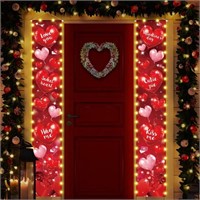 Tatuo Valentines Day Lighted Porch Signs 71 x 12 I