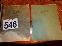 1935 & 2 1936 LORE Lewistown Highschool Yearbooks