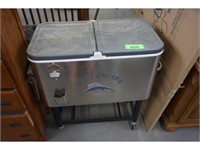 TOMMY BAHAMA STANDING COOLER ON ROLLERS 35" X 17"