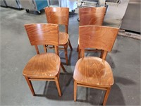 Bid X4 Wood Chairs