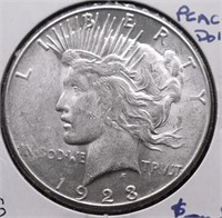 1923 S PEACE DOLLAR CHOICE BU