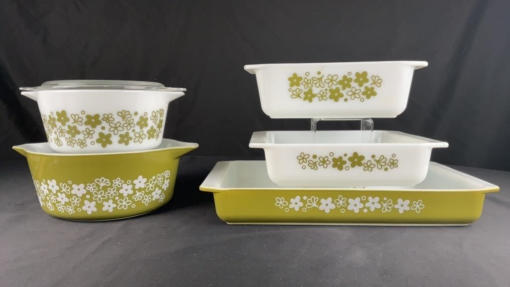 Green Crazy Daisy Vintage Pyrex Collection