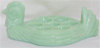 Jadite Chicken Egg Tray 4x9x6