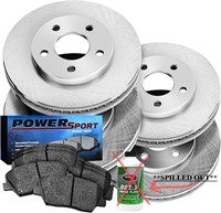 (READ)Power Sport Front Rear Brakes and Rotors Kit