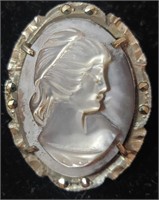 Antique Stamped 800 Silver Brooch