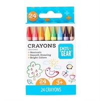 P679  Pen+Gear Crayons, Assorted Colors, 24 Count