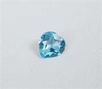 Blue Topaz 0.795 Cts 6 x 6 mm Heart Shape