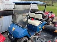 Blue Golf Cart