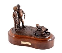 Original Wentworth Bronze Marble Game Sculpture