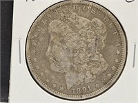 1891 O Morgan Silver Dollar Coin