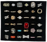 Exquisite Collection: Set of 36 Various Rings
