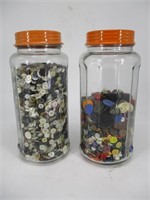 Lot (2) Jars of Early Buttons