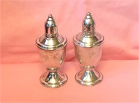 Sterling Silver Salt And Pepper Shakers Weighted