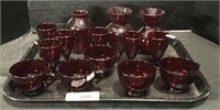 Vintage Ruby Red Glassware.