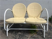 Vintage Metal Glider Bench