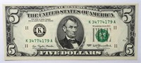 1977 $5 FEDERAL RESERVE NOTE (ERROR NOTE)