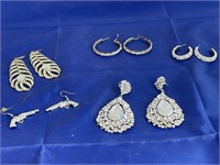 Bag of Costume Jewelry Drop Earrings
