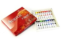 18-Color Acrylic Paint Set, 12 ml Tubes, Artist