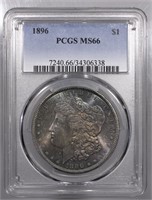 1896-P Morgan Dollar PCGS MS66 Rainbow Toner!