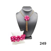 Kohl's Pink Flower Jewelry Set