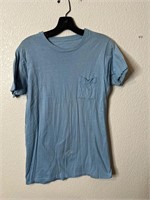 Vintage 1960s Blue Pocket T Shirt