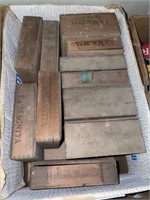 (11) Vtg. Wooden Cigar Boxes