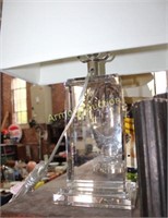 RALPH LAUREN CLEAR GLASS LAMP W/ FINIAL