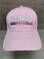 Trump 2020 MAGA Ladies Pink Hat Velcro A