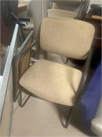 2 tan cloth side chairs