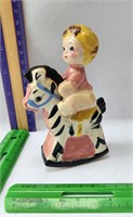 Salt&Pepper shaker baby on zebra rocker