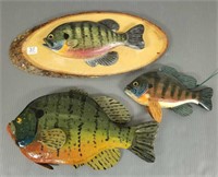 3 Grand Daddy Bait Co. fish: 2 bluegills &