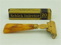 Schick Injector Razor Bakelite Handle W/ Blades