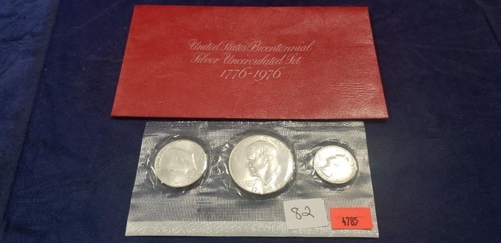 Set Of (3) U.S. Bicentennial Silver Uncirculated