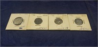 (4) Assorted Vintage Coins