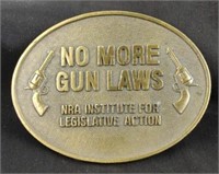 NRA "No More Gun Laws" Belt Buckle
