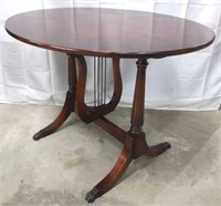 Antique French Vigneron Oval Tilt-Top Lyre Table