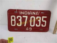 INDIANA LINCESE PLATE