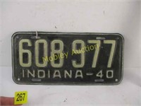 INDIANA LINCESE PLATE