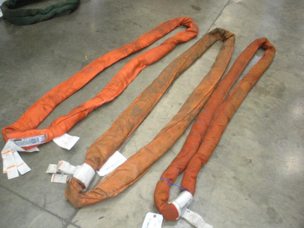 (3) Certex 6ft Polyester Round Slings  31,000lbs