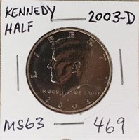 2003D Kennedy Half MS63