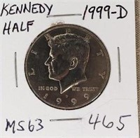 1999D Kennedy Half MS63