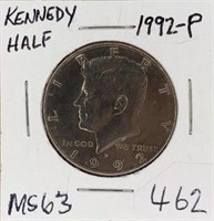 1992P Kennedy Half MS63