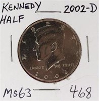 2002D Kennedy Half MS63
